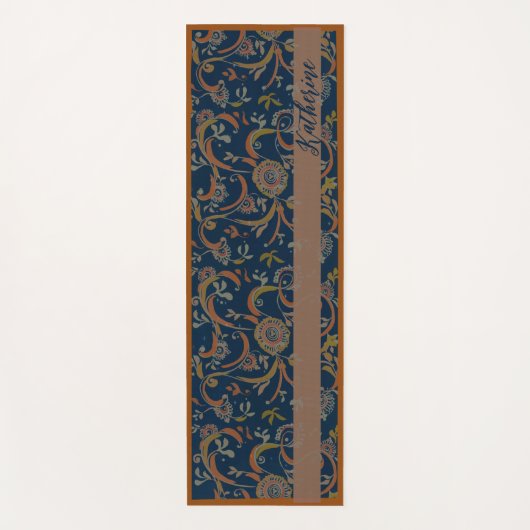 CUSTOM Tumeric + Ginger Swirl Motif Yoga Mat (Voorkant)