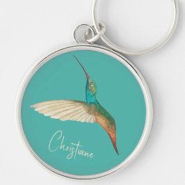 Custom Turquoise Hummingbird Sleutelhanger