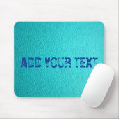 Custom Turquoise Leather Pattern Mousepad Muismat (Met muis)