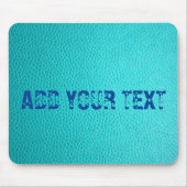 Custom Turquoise Leather Pattern Mousepad Muismat (Voorkant)