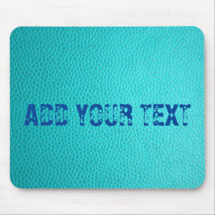 Custom Turquoise Leather Pattern Mousepad Muismat