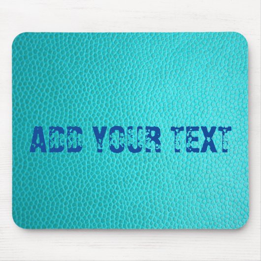 Custom Turquoise Leather Pattern Mousepad Muismat (Voorkant)