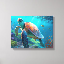 Custom Turtle Canvas Wall Art Personalized Design Afdruk