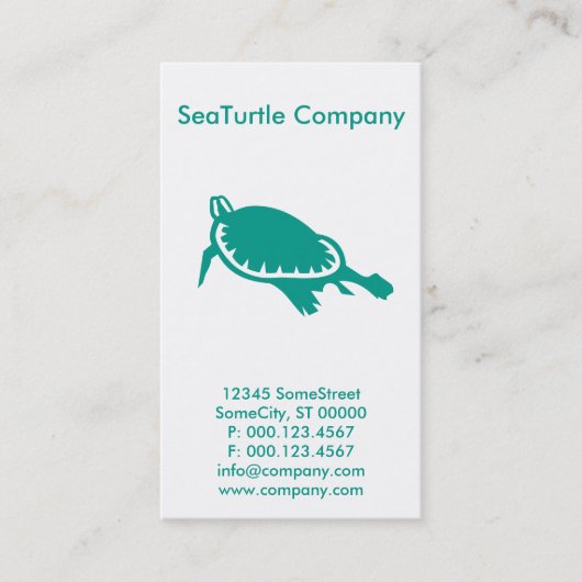 Custom Turtle Company Visitekaartje (Voorkant)