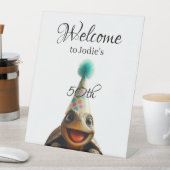 Custom Turtle Party Welkomstbord Reclamebord Met Voetstuk (Insitu)