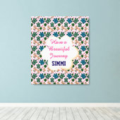 Custom turtle pattern  canvas afdruk (Insitu (Houten vloer))