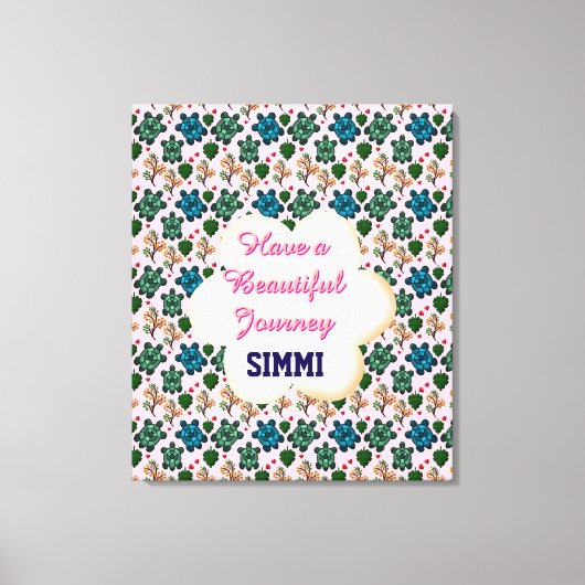 Custom turtle pattern  canvas afdruk (Voorkant)