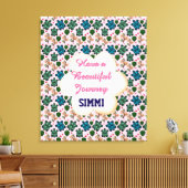 Custom turtle pattern  canvas afdruk (Insitu (Woonkamer))