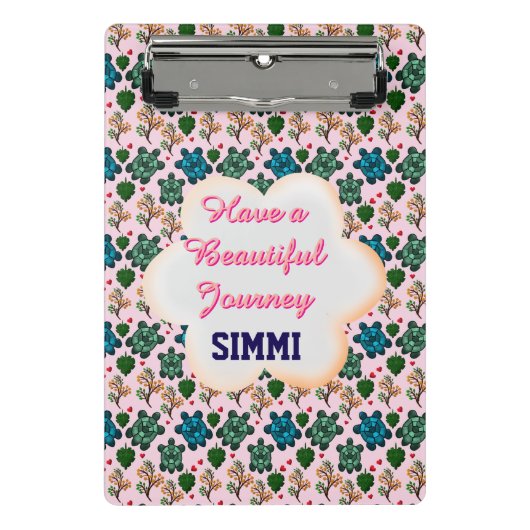 Custom turtle pattern  mini klembord (Voorkant)