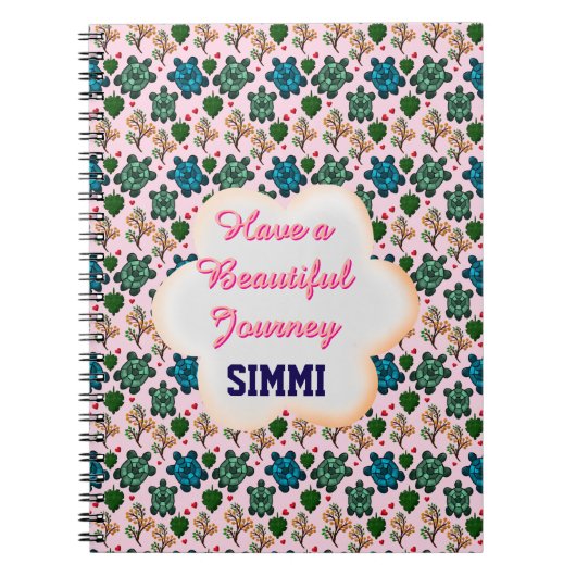 Custom turtle pattern  notitieboek (Voorkant)