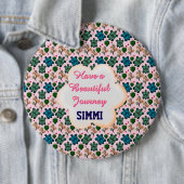 Custom turtle pattern  ronde button 6,0 cm (In situ)