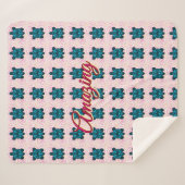 Custom turtle pattern Sherpa Blanket Deken (Voorkant (horizontaal))