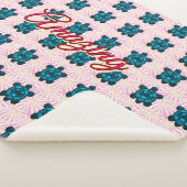 Custom turtle pattern Sherpa Blanket Deken (3/4)