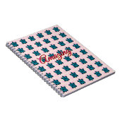 Custom turtle pattern Sherpa Blanket Notitieboek (Rechterzijde)