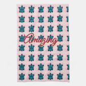 Custom turtle pattern Sherpa Blanket Theedoek (Verticaal)