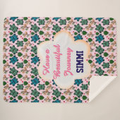 Custom turtle pattern  sherpa deken (Voorkant (horizontaal))