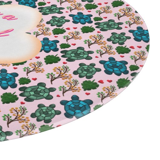 Custom turtle pattern  snijplank (Hoek)