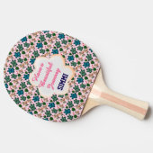 Custom turtle pattern  tafeltennisbatje (Zijkant)