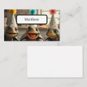 Custom turtles with birthday cake and hats  plaatskaartje (Voorkant / Achterkant)