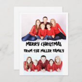 CUSTOM TWEE 2 FOTO PLATTE KERST KAART (Voorkant / Achterkant)