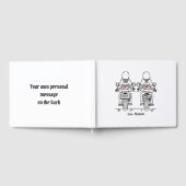 Custom Twee Bruiden Biker Motorfiets Avond Bruilof Gastenboek (Volledig)