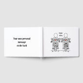 Custom Twee Bruiden Biker Motorfiets Avond Bruilof Gastenboek (Volledig)