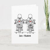 Custom Twee Bruiden Biker Motorfiets Bruiloft (Voorkant)