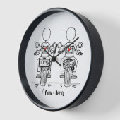 Custom Twee Bruiden Biker Motorfiets Bruiloft (Hoek)