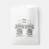 Custom Twee Bruiden Biker Motorfiets Bruiloft Bedankzakje (Voorkant)