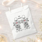 Custom Twee Bruiden Biker Motorfiets Bruiloft Bedankzakje (Geknipt)