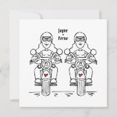 Custom Twee Bruiden Biker Motorfiets Lesbische Avo Kaart (Voorkant)