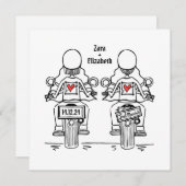 Custom Twee Bruiden Biker Motorfiets Lesbische Bru Kaart (Voorkant / Achterkant)