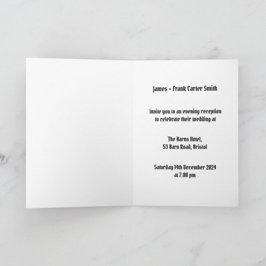 Custom Twee Grooms Biker Motorfiets Avond Bruiloft (Binnen)