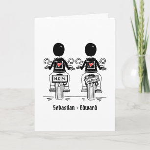 Custom Twee Grooms Biker Motorfiets Avond Bruiloft