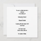 Custom Twee Grooms Biker Motorfiets Gay Wedding Kaart (Achterkant)