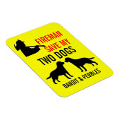 Custom Twee Hond Brandveiligheid Magneet (Rechterzijde)