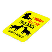 Custom Twee Hond Brandveiligheid Magneet (Linkerzijde)