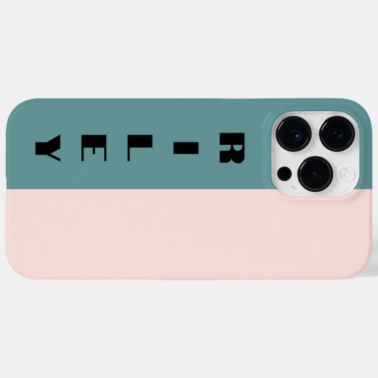 Custom Twee Kleur Blok Roos Roze Blauwgroen Grote  Case-Mate iPhone Case (Achterkant (horizontaal))