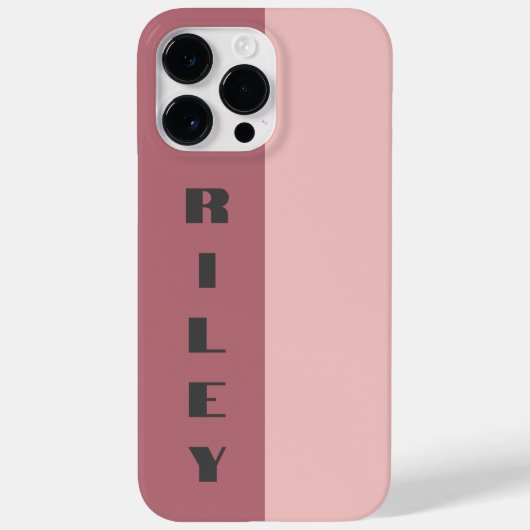 Custom Twee Kleurenblok Roos Gouden Blush Grote Na Case-Mate iPhone Case (Achterkant)