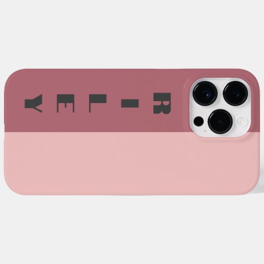 Custom Twee Kleurenblok Roos Gouden Blush Grote Na Case-Mate iPhone Case (Achterkant (horizontaal))