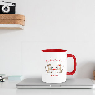 Custom Twee Mooie Muis Koffie Mok
