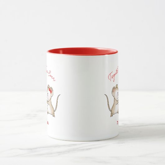 Custom Twee Mooie Muis Koffie Mok (Midden)