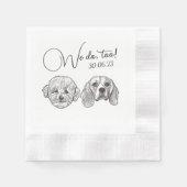 Custom Twee Pet Cocktail Servetten Bruiloft (Voorkant)