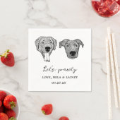 Custom Twee Pet Cocktail Servetten Bruiloft (Insitu)