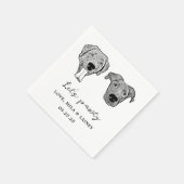 Custom Twee Pet Cocktail Servetten Bruiloft (Hoek)