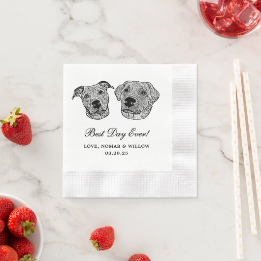 Custom Twee Pet Cocktail Servetten Bruiloft (Insitu)