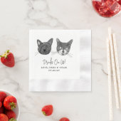 Custom Twee Pet Cocktail Servetten Bruiloft (Insitu)
