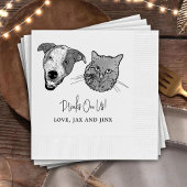 Custom Twee Pet Cocktail Servetten Bruiloft