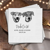 Custom Twee Pet Cocktail Servetten Bruiloft