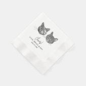 Custom Twee Pet Cocktail Servetten Bruiloft (Hoek)